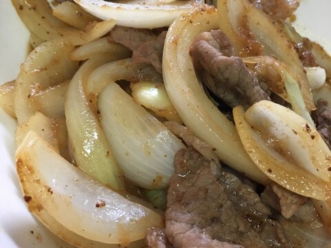 新玉ねぎと牛肉の炒め物